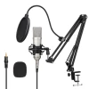 Hot sale professional 3.5mm U87 studio recording microphone with desktop stand condenser microphone for Live broadcast Singing