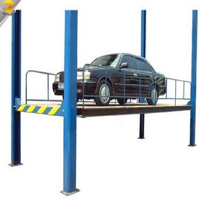 Hot Sale Wheel Alignment 4 Post Car Lift Light Duty Truck Car Lift Machine Post Vertical Car Parking Lift