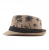 Import Hot sales outdoor travelling coconut Leaf Print panama straw hat tree beach Fedora jazz straw Hat from China