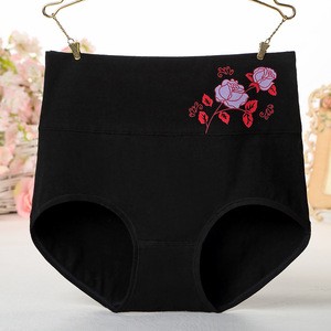  hot sell woman panty high waist high quality embroidery panty cotton lady underwear