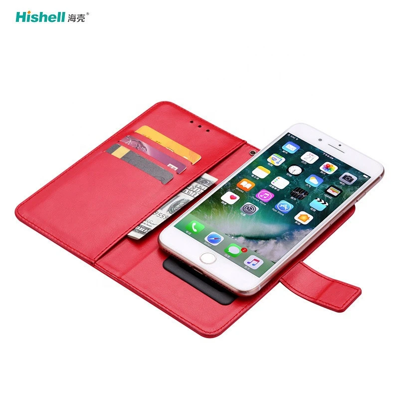 Hot Selling 3 Card Universal  PU Leather Portable Wallet Mobile Phone Case For Samsung