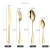 Import Hot selling amazon luxury 1010 stainless steel 24 pcs gold cutlery set silverware with gift box case wholesale from China