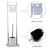Import Hot Selling Cheap Portable Free Standing Stainless Steel Toilet Bowl Cleaning Brush With Paper Holders from China