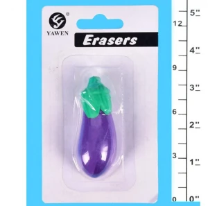 Hot Selling Creative Purple Color  Eggplant Shape Eraser