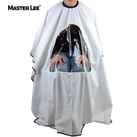 Hot selling custom logo hair cutting capes Salon apron Barber hair Cape With Window