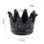 Hot selling low price fashion transparent black crown shape crystal glass ashtray for diy