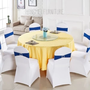 Hotel Furniture Durable Customized Size Dining PVC Top Plywood Restaurant Folding Table