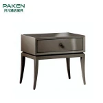 Hotel Furniture Grey Nightstand Bedside Table With Drawer