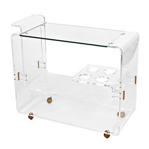 hotel portable mobile serving trolley