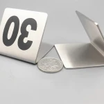 Hotel Restaurant Metal Stainless Steel Table Number