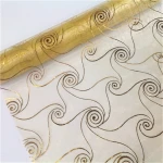 hotsale metal printed organza roll home decoration
