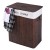 Household Divided bamboo brown color collapsible laundry basket with removable liner