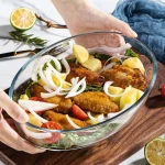 Housewares High Borosilicate Heat Resistant Oval Glass Bakeware Set
