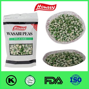 Houssy delicious snacks,Salted fried delicious wasabi green pea