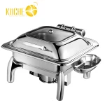 Hydraulic oblong durable food warmer stove restaurant buffet chafing dish stainless steel