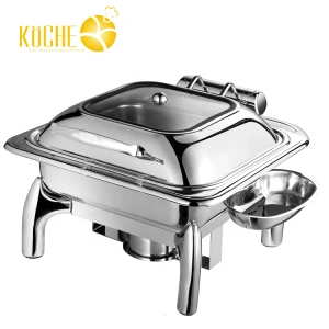Hydraulic oblong durable food warmer stove restaurant buffet chafing dish stainless steel