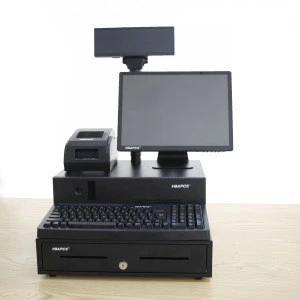 in stock hot sale factory Price desktop epos All in one POS system cash register with customer display