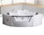 Import indoor spa Cheap white acrylic whirlpool massage bathtub with panel and pillow from China