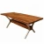 Import Industrial Furniture modern Metal Legs Live Edge Slab Solid Acacia Wood Dining Table from India