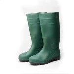 industrial matt safety flat black PVC boots working boots rain boots with steel toe and plate