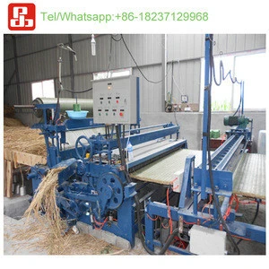 industrial rice straw reed board sewing weaving making machine/bamboo weaving machine