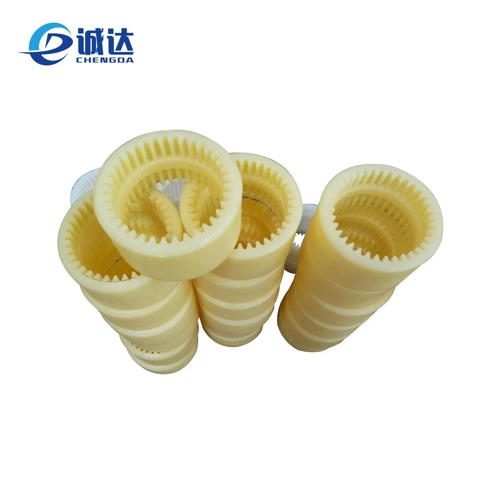 injection molded plastic nylon teeth gear sleeve for shaft coupling