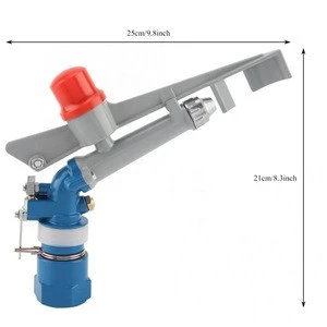 Irrigation Sprinkler Gun Water System 360 Degrees Adjustable Rain Spray Gun Field Sprinklers