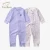 Import JamBear eco-friendly baby rompers long sleeve kids clothes manufacturer Organic cotton grils Clothes blank baby sleeping romper from China