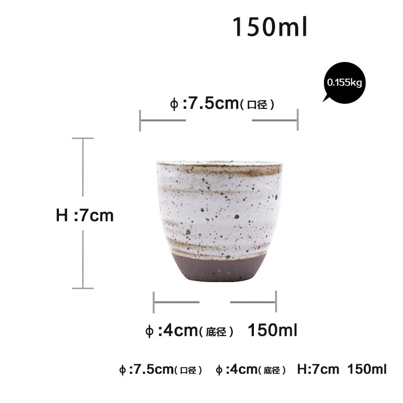 Japanese Cup Pottery Tea Bowl Ceramic Cups Vintage Teacup