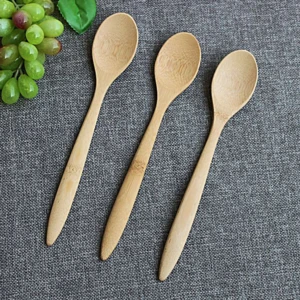 Japanese Eco Friendly Wooden Kitchen Accessories Mixing and Stirring Spoon Long Handle Wood Soup Serving Spoons