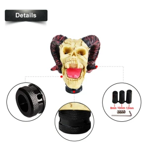 JDM Racing Culture Universal Skull Automatic Gear Shift Knob With Horn