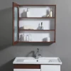 JOMOO Wall Hanging Bathroom Cabinet Vanity, Modern White  PVC Bathroom Vanity Set with Wash Basin, Mirror