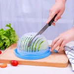 kitchen accessories supplier vegetable chopper Salad Spinner Salad Cutter Bowl for home & kitchen