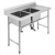 Import Kitchen sink with wash drain board / Industrial Stainless Steel double sink from China