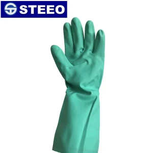 kitchen work gloves green nitrile industry gloves acid and alkali resistant gloves