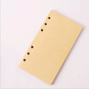 Kraft A5 Hole Punched Refills Inserts Filler Paper Pages for 6-Ring Binder Journal Dairy Day Planner Notebook