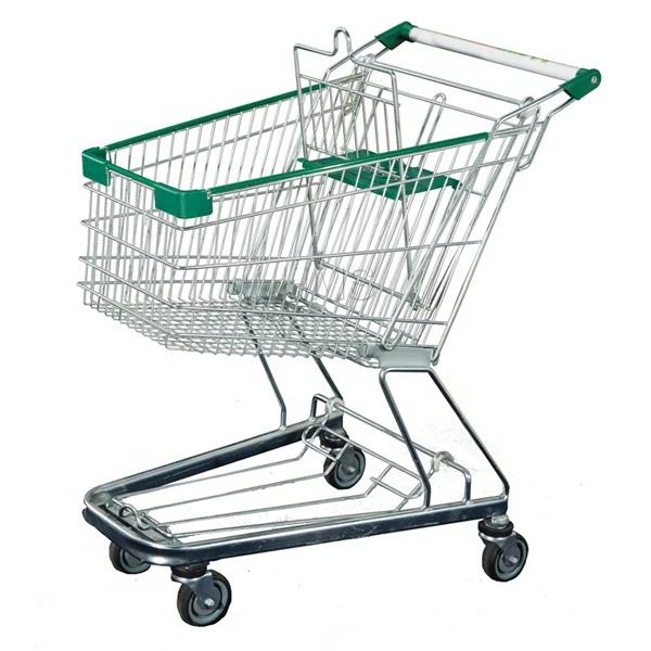 150L Germany Style Supermarket Shopping Trolley Grocery Shopping Carts