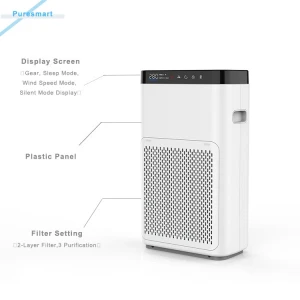 Large Room Air Purifier Three-layer Filter Structure For Dust, Pet Hair, Odor Indicator Light