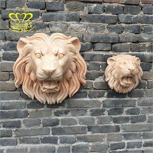 Large Sculpture Large Sculpture Decor Granite Marble Lion Statues Head Waterfall Wall Flowing Garden Sets Garden Water Fountains