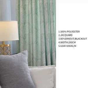 Latest Design Wholesale Custom Luxury Printed Fabric Curtain With Valance