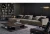 Import Latest modern leisure home design u shaped sectional living room fabric upholstered sofa sets from China