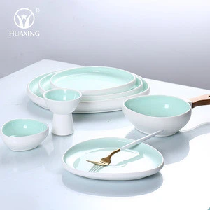 latest popular design color ceramic dinner set dinnerware for restaurant tableware