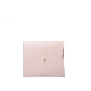 Latest Simple Design Pink Ladies Leather Coin Purse