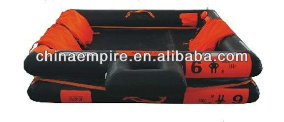 latest SOLAS approved 6 persons open reversible inflatable life raft with GL certificate