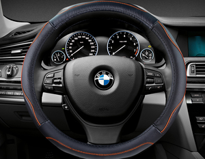 Leather Cowhide Steering Wheel Cover for Four Season