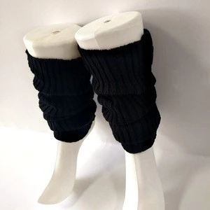 Leg warmer boot cuffs with trim top and 1 buttons