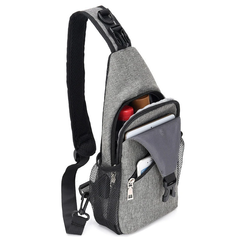 Leisure Chest Bag Waterproof Strap Bag Fashion USB charging Men Cross Body Bag