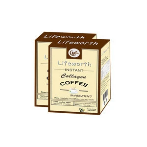 Lifeworth pure fish &amp; chicken collagen powder hazelnut instant coffee