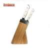 Limited Edition Premium Bamboo Knife Block with Stainless Steel Top and Five Kitchen Knives