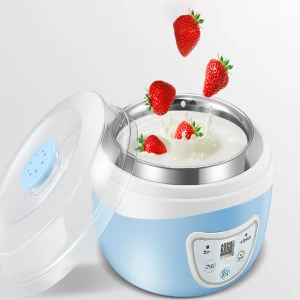 Liner, Kitchen Appliance Yogurt Machine, Household Full-automatic Stainless Steel Home Yogurt Maker 198*198*153 220V ~ 20hz Blue